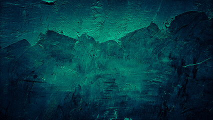 dark grungy green texture cement concrete wall abstract background