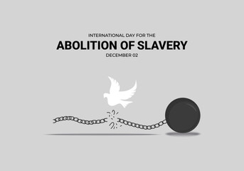 International day for the abolition of slavery celebrate on december 2 - obrazy, fototapety, plakaty