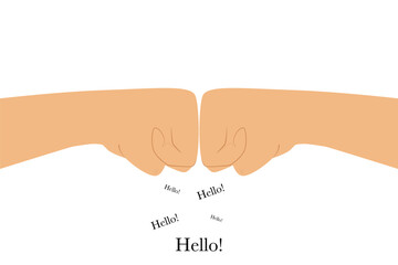 Vector illustration. hand pose concept. A female or male hand making a fist. Cartoon style. Suitable for a sticker or emoji for messengers.