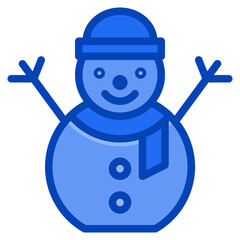 snowman blue icon