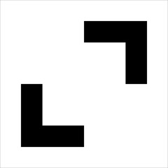 Crop icon. Simple flat crop sign. Vector illustration on white background.