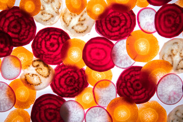 colorful vegetables in the light