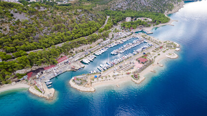 Beach in Krvavica on Makarska Riviera, Dalmatia, Croatia