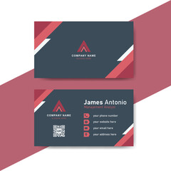 Black and red business identity card template concept
