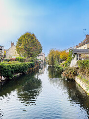 Fototapeta na wymiar Street view of Nemours in France