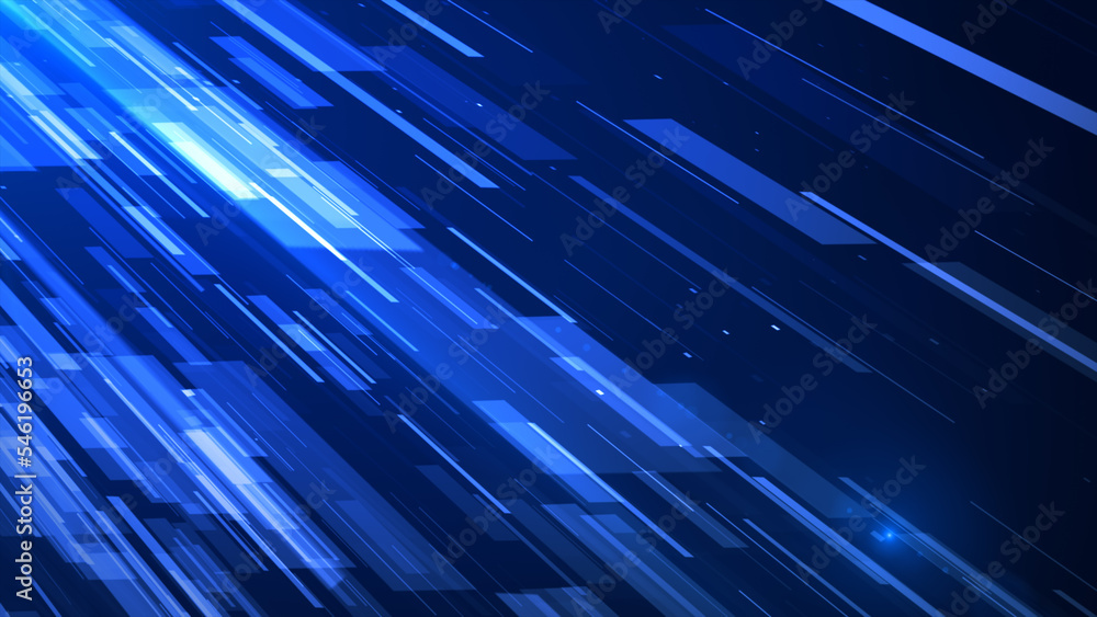 Aufkleber blue geometric shapes digital abstract background texture. 3d rendering