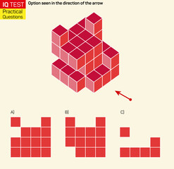 Visual intelligence questions - Find top view of towers. IQ TEST
