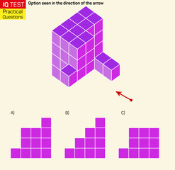 Visual intelligence questions - Find top view of towers. IQ TEST