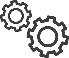 Setting thin line icon, Social icon set.