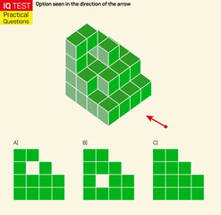 Visual intelligence questions - Find top view of towers. IQ TEST