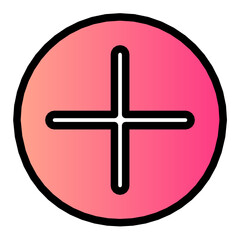 Obraz premium add gradient icon