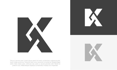 letter K initial logo design vector