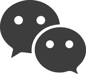 Chat message black shadow icon, Socialicon set.