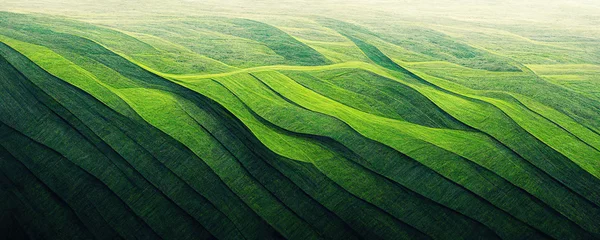 Tuinposter Abstract groen landschapsbehang © Robert Kneschke