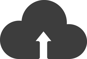 Cloud upload black shadow icon, Socialicon set.