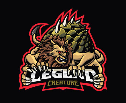 Tarrasque mascot logo design