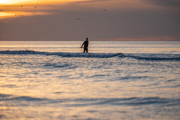 sunset on the beach