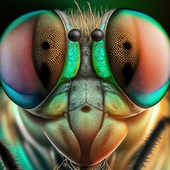 Macro bugs compound eyes