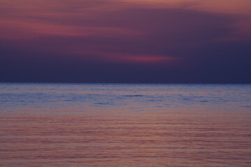 landscape photo of purple sea
