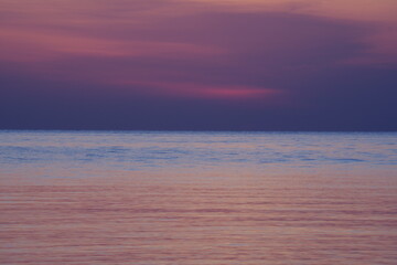 landscape photo of purple sea