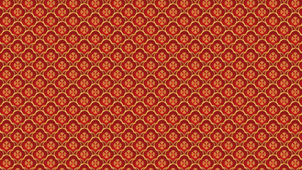 Traditional chinese pattern. Red golden asian luxury ornament.