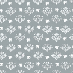 和柄-「吉祥紋」のシームレスなパターン。和柄の素材。
お正月用のデコレーション。
