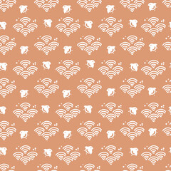 和柄-「吉祥紋」のシームレスなパターン。和柄の素材。
お正月用のデコレーション。
