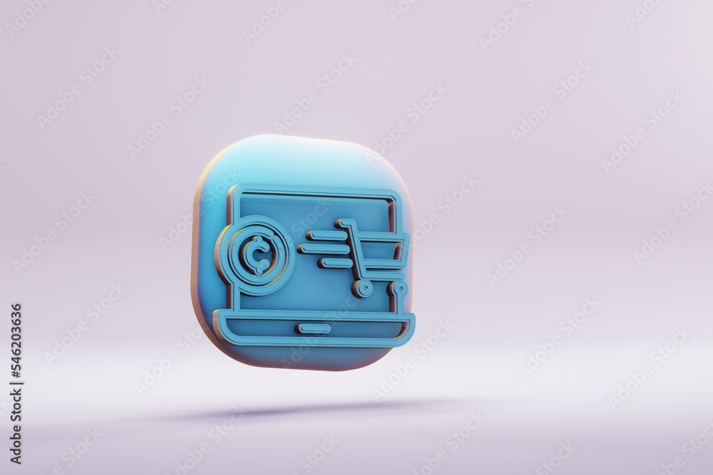 Poster beautiful abstract illustrations blue blockchain cryptocurrency payment symbol icons on a wonderful 