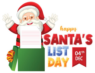 Happy Santa List Banner Design
