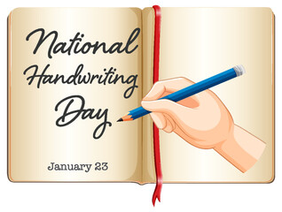 National Handwriting Day Banner Design