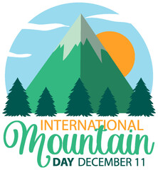 International mountain day text for poster design