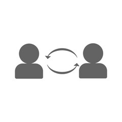 Talking icon isolated on white background.