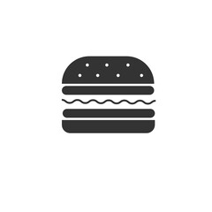 Burger icon. Fast food vector ilustration.