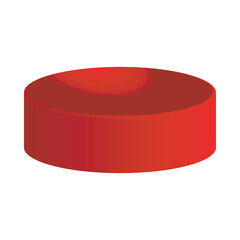 Red and White 3d Rounded Podium 7