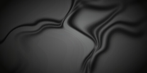 Black and white silk .  Abstract background luxury cloth or liquid wave or wavy folds of grunge silk texture material or smooth luxurious .
