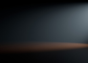 Bright spotlight in dark room. Performance equipment