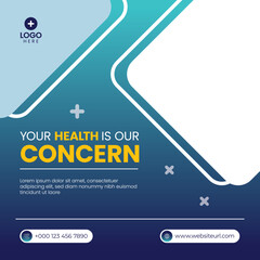 Gradient Medical Health Social media Template.Social media, flyer, and banner