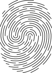 Fingerprint identification symbol icon