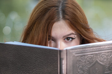 girl reading a book