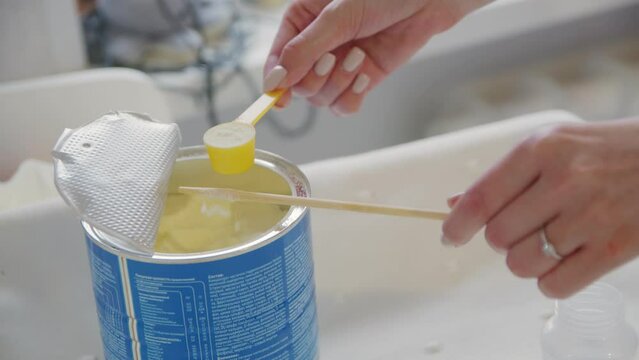 Preparation of infant formula for a child