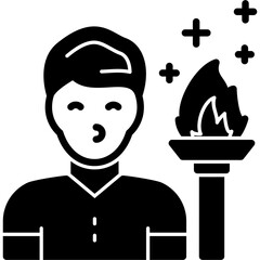 Fire Eater Man Icon