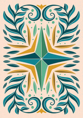 New Year's universal art poster Happy New Year and Christmas. Vector illustration. Use as banner, poster, print, Canva