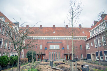 Fototapeta na wymiar De LUCA School At The Kraaipanstraat Street At Amsterdam The Netherlands 2018