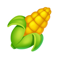 vegetable corn food - isolated illustration transparent background - digital painting
