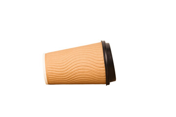 Cardboard coffee takeaway isolated cutout background