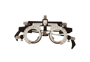 Oculist glasses isolated cutout background