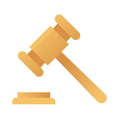 Gavel flat design style icon