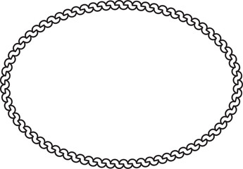 knit Border circle pattern frame vector illustration.
