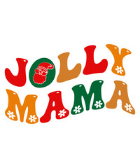 Retro Christmas SVG Bundle , Merry Christmas svg, Retro Wavy Letters svg, Christmas Retro svg, Christmas Sublimation