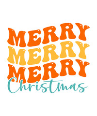 Retro Christmas SVG Bundle , Merry Christmas svg, Retro Wavy Letters svg, Christmas Retro svg, Christmas Sublimation